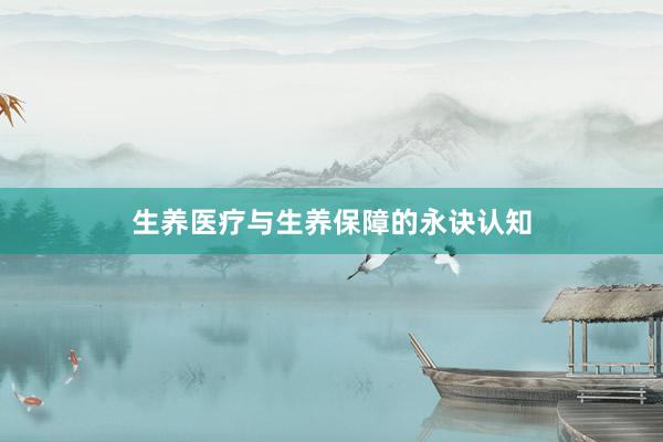 生养医疗与生养保障的永诀认知